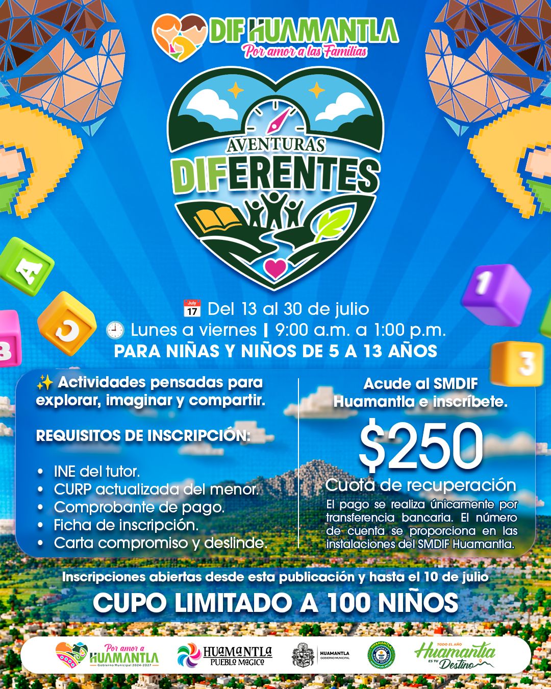 Huamantla ofrecerá un verano lleno de aprendizaje y diversión para la niñez con el curso Aventuras Diferentes